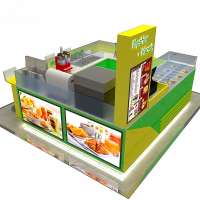 Fried Food Kiosk Indoor Hot Food Counter Design juice bar snack food kiosk manufacturer