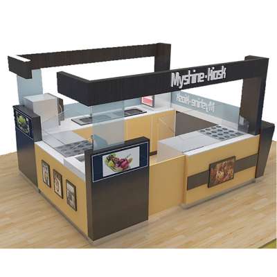 Customized mall fruit juice kiosk Milkshake counter Rotisserie Kiosk For Selling food Kiosk