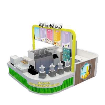 Long life Modern  Free 3d Design Retail Price Customized  bubble tea kiosk